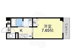 パリオ荘園 1Kの間取図画像