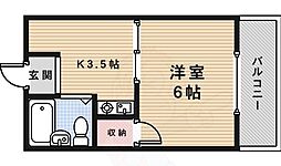 シティハイツ槻木 1DKの間取図画像