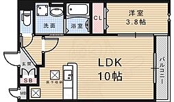 へりていじ桜井1 1LDKの間取図画像