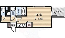 クレハ池田 ワンルームの間取図画像