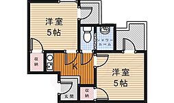 ドムス鉢塚 2Kの間取図画像