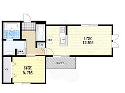 Fiore室町 1LDKの間取図画像