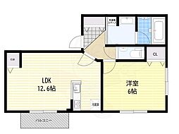 Fiore室町 1LDKの間取図画像