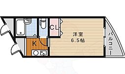 エアポート平和 1Kの間取図画像