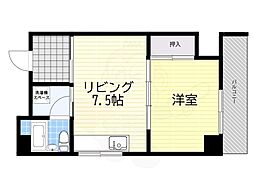 アルトピノ野里 1LDKの間取図画像