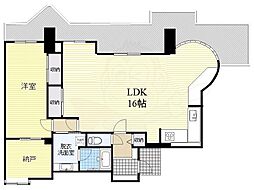 セレッソコート福島ステーションシティ 1SLDKの間取図画像