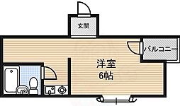 アルトピノ花川 ワンルームの間取図画像