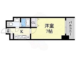 ラクラス福島野田 1Kの間取図画像