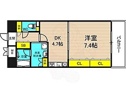 アルグラッド野田駅前 1DKの間取図画像