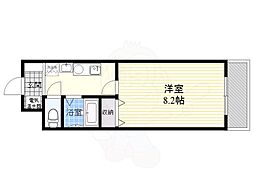 グランサンヴェール矢野 1Kの間取図画像