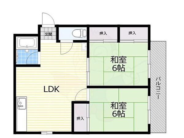 第2住吉苑 ｜大阪府大阪市西淀川区大和田５丁目(賃貸マンション2LDK・3階・52.60㎡)の写真 その2