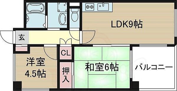 第2シャトー中尾 305｜大阪府大阪市淀川区宮原２丁目(賃貸マンション2LDK・3階・55.00㎡)の写真 その2