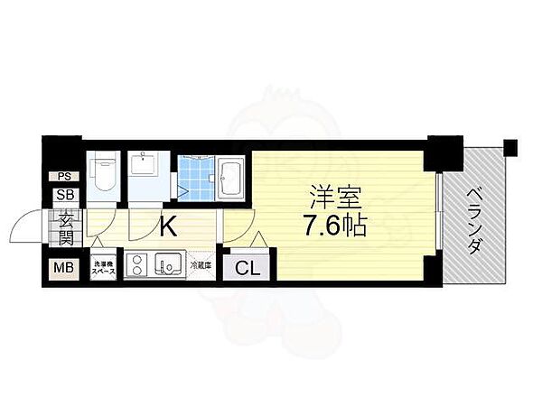 ポルト・ボヌール塚本 ｜大阪府大阪市淀川区塚本３丁目(賃貸マンション1K・2階・23.94㎡)の写真 その2