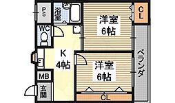 間取図画像 2DK