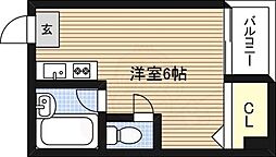 ファクト十三 ワンルームの間取図画像