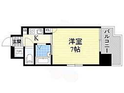 シティライフ新大阪 1Kの間取図画像