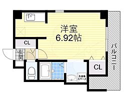 ラ・フォンテ十三 1Kの間取図画像