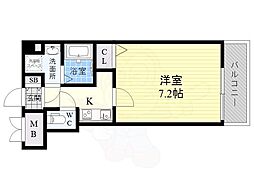 Sレジデンス新大阪リデンテ 1Kの間取図画像