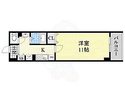 ユニ・コート 1Kの間取図画像