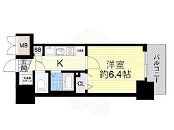 プレサンス新大阪クレスタ 1Kの間取図画像