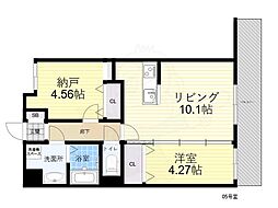 GRAND STEADY西中島 1LDKの間取図画像