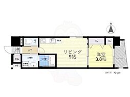 サンレムート.新大阪east 1LDKの間取図画像