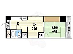 白倉マンション 1DKの間取図画像
