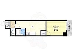 フローラル井上 1Kの間取図画像