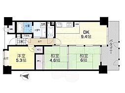 ライオンズマンション新大阪第6 3LDKの間取図画像