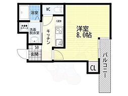 大阪市東淀川区柴島2丁目マンション 1Kの間取図画像