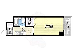 ノルデンハイム上新庄 1Kの間取図画像