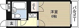 Grandcourt新大阪 1Kの間取図画像