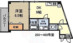エルレジデンシア下新庄 1LDKの間取図画像