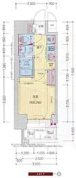 プレサンス東三国駅前グランクラス 1Kの間取図画像