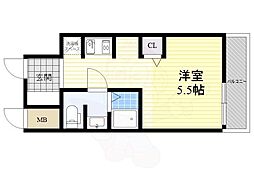 アドバンス新大阪5 1Kの間取図画像