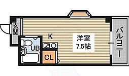 アメニティ淡路 ワンルームの間取図画像
