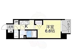アドバンス大阪ヴェンティ 1Kの間取図画像