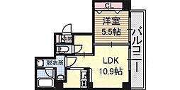 インザグレイス東三国 1LDKの間取図画像