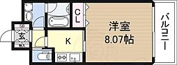 アーバンフラッツ西中島 1Kの間取図画像