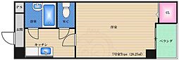 サンクス東三国 1Kの間取図画像