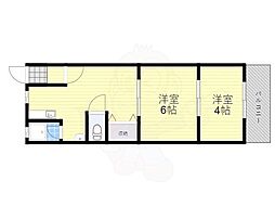 協和ハイツ 2DKの間取図画像