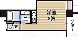 ミールズ新大阪 ワンルームの間取図画像