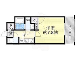 Live Flat Tsukamoto 1Kの間取図画像