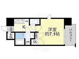 Live Flat Tsukamoto 1Kの間取図画像