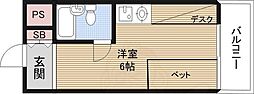 十信前ミールズ ワンルームの間取図画像
