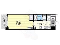 クラウンハイム淡路駅前通 1Kの間取図画像