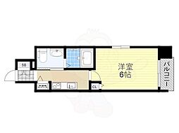 エスリード新大阪NORTH 1Kの間取図画像