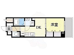 セントロイヤルクラブ新大阪 1DKの間取図画像