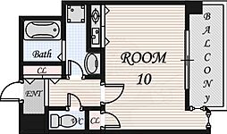C.WING ワンルームの間取図画像