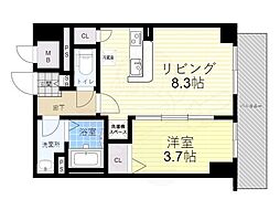 ブリリアントコートLUXE 1LDKの間取図画像